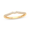 Thumbnail Image 1 of Now + Forever Round-Cut Diamond Curved Wedding Band 1/10 ct tw 14K Yellow Gold