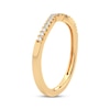 Thumbnail Image 2 of Now + Forever Round-Cut Diamond Curved Wedding Band 1/10 ct tw 14K Yellow Gold