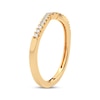 Thumbnail Image 2 of Now + Forever Round-Cut Diamond Curved Wedding Band 1/10 ct tw 14K Yellow Gold