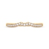 Thumbnail Image 3 of Now + Forever Round-Cut Diamond Curved Wedding Band 1/10 ct tw 14K Yellow Gold