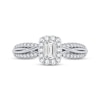 Thumbnail Image 3 of Now + Forever Emerald-Cut & Round-Cut Diamond Engagement Ring 3/8 ct tw 14K White Gold
