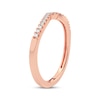 Thumbnail Image 2 of Now + Forever Round-Cut Diamond Curved Wedding Band 1/10 ct tw 14K Rose Gold