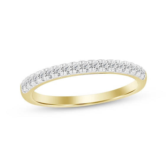 Round-cut Diamond Wedding Band 1/5 ct tw 14K Yellow Gold