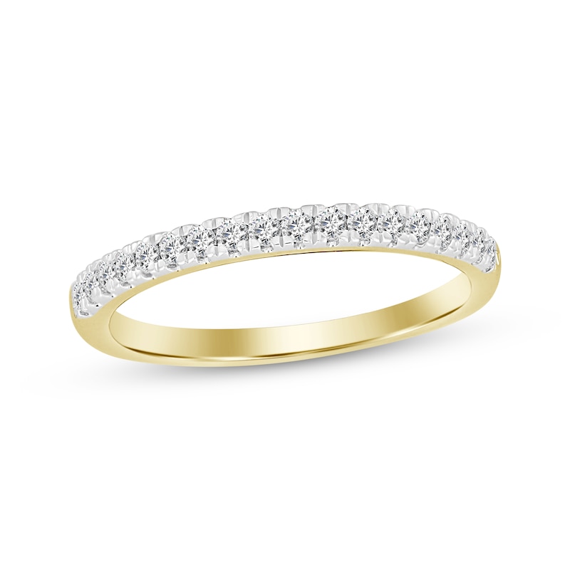 Round-cut Diamond Wedding Band 1/5 ct tw 14K Yellow Gold