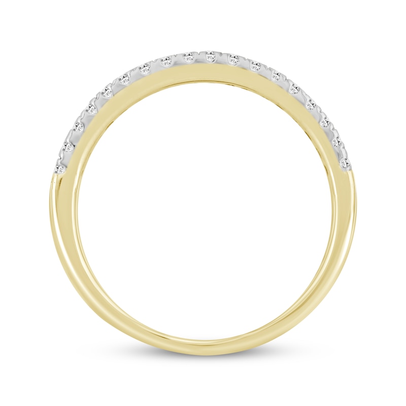 Round-cut Diamond Wedding Band 1/5 ct tw 14K Yellow Gold