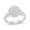 Thumbnail Image 1 of Now + Forever Multi-Diamond Center Engagement Ring 3/4 ct tw Round-cut 14K White Gold