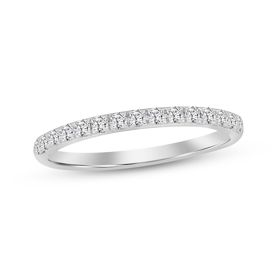 Now + Forever Round-cut Diamond Wedding Band 1/4 ct tw 14K White Gold