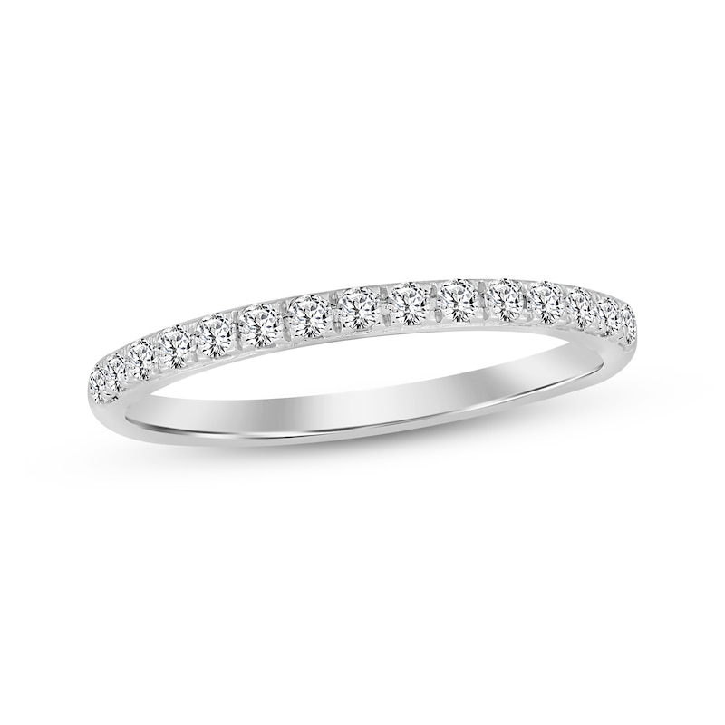 Main Image 1 of Now + Forever Round-cut Diamond Wedding Band 1/4 ct tw 14K White Gold