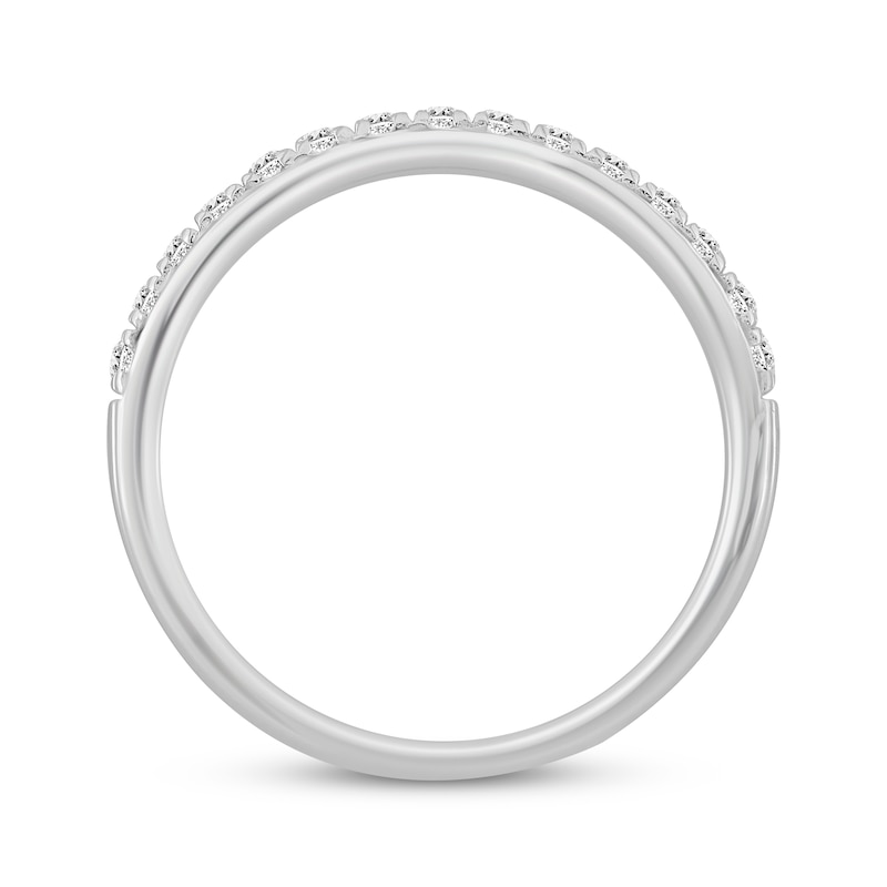 Main Image 3 of Now + Forever Round-cut Diamond Wedding Band 1/4 ct tw 14K White Gold