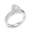 Thumbnail Image 2 of Now + Forever Pear-Shaped & Round-Cut Diamond Engagement Ring 1-1/5 ct tw 14K White Gold