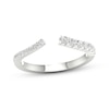 Thumbnail Image 1 of Now + Forever Round-Cut Diamond Open-Shank Wedding Band 1/4 ct tw 14K White Gold