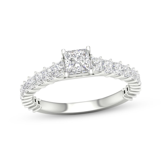 Now + Forever Princess-Cut Diamond Engagement Ring 1-1/3 ct tw 14K White Gold