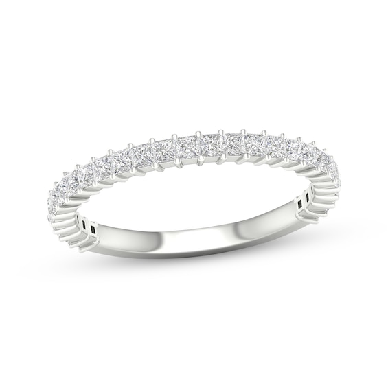 Now + Forever Princess-Cut Diamond Wedding Band / ct tw 14K White Gold