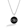 True Fans San Francisco 49ers Onyx Disc Necklace in Sterling Silver