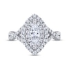 THE LEO Legacy Lab-Created Diamond Marquise-Cut Double Frame Twist Engagement Ring 1-1/4 ct tw 14K White Gold