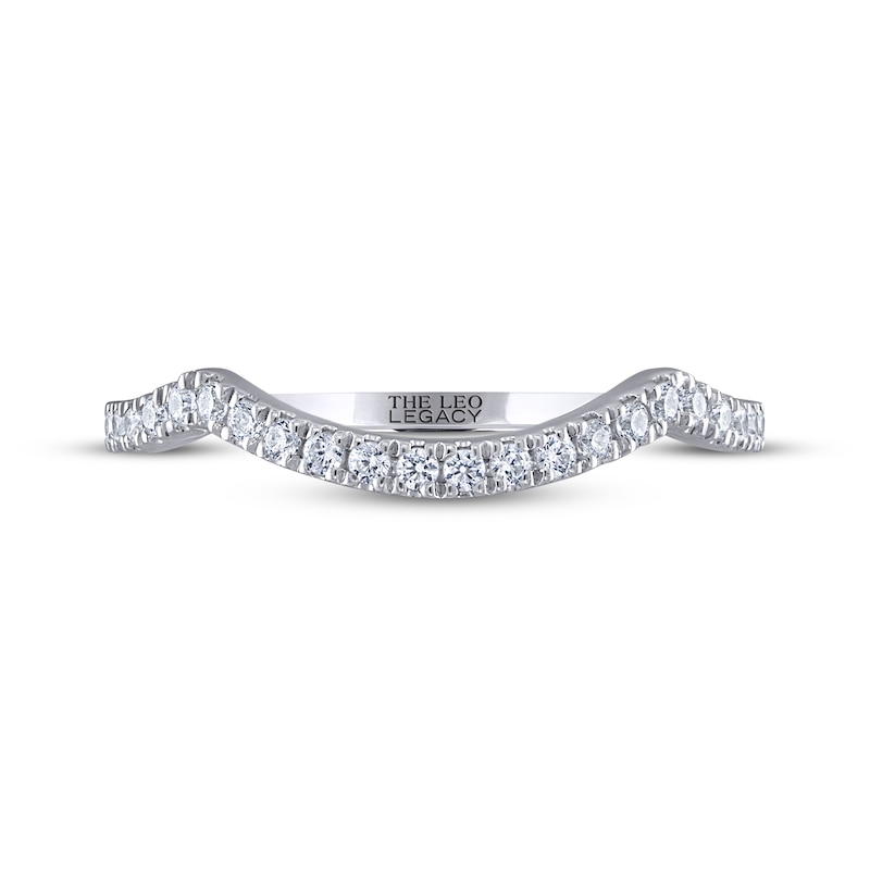 Main Image 3 of THE LEO Legacy Lab-Grown Diamond Contour Wedding Band 1/5 ct tw 14K White Gold