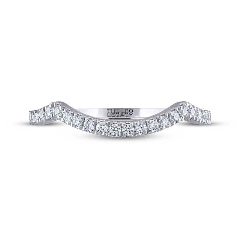 THE LEO Legacy Lab-Created Diamond Contour Wedding Band 1/5 ct tw 14K White Gold