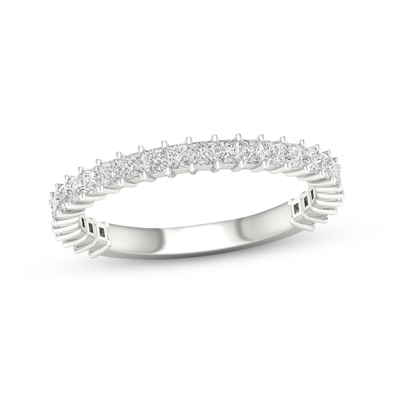 Main Image 1 of Now + Forever Princess-Cut Diamond Wedding Band 3/4 ct tw 14K White Gold