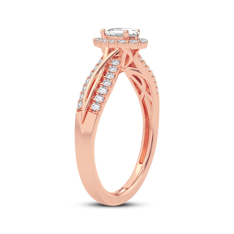 Main Image 2 of Now + Forever Pear-Shaped & Round-Cut Diamond Engagement Ring 3/8 ct tw 14K Rose Gold