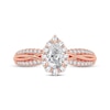 Thumbnail Image 3 of Now + Forever Pear-Shaped & Round-Cut Diamond Engagement Ring 3/8 ct tw 14K Rose Gold
