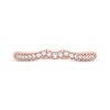 Thumbnail Image 3 of Now + Forever Round-Cut Diamond Curved Wedding Band 1/10 ct tw 14K Rose Gold