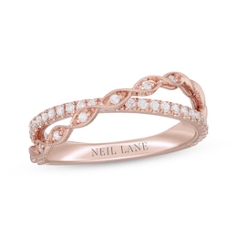Neil Lane Round-Cut Diamond Crossover Anniversary Band 1/3 ct tw 14K Rose Gold