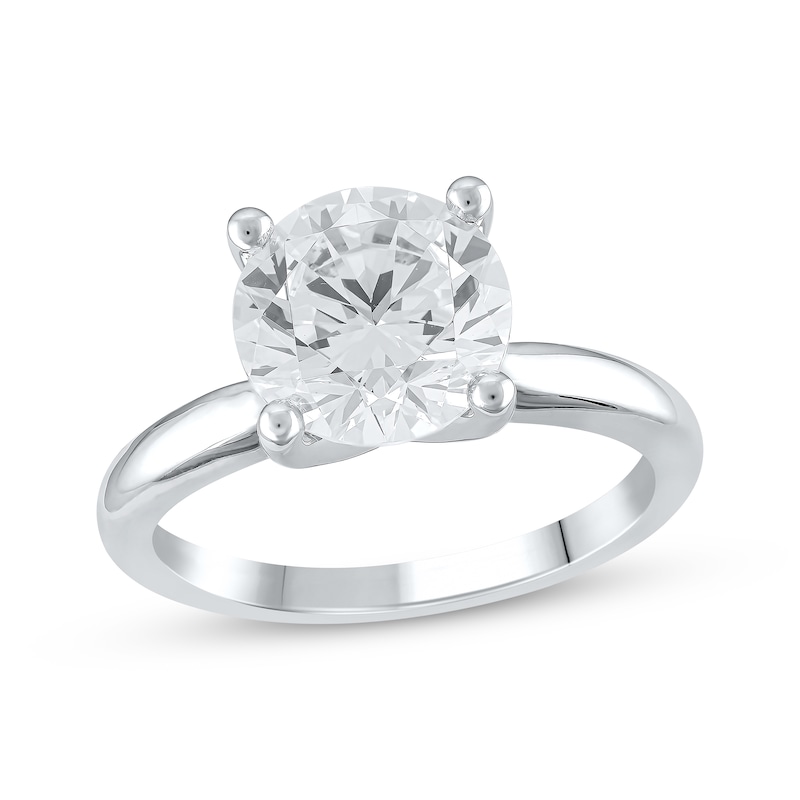 Main Image 1 of Lab-Grown Diamonds Round-Cut Solitaire Engagement Ring 3 ct tw 14K White Gold (F/VS2)