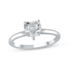 Thumbnail Image 0 of Lab-Created Diamonds by KAY Heart-Shaped Solitaire Ring 1 ct tw 14K White Gold (F/SI2)