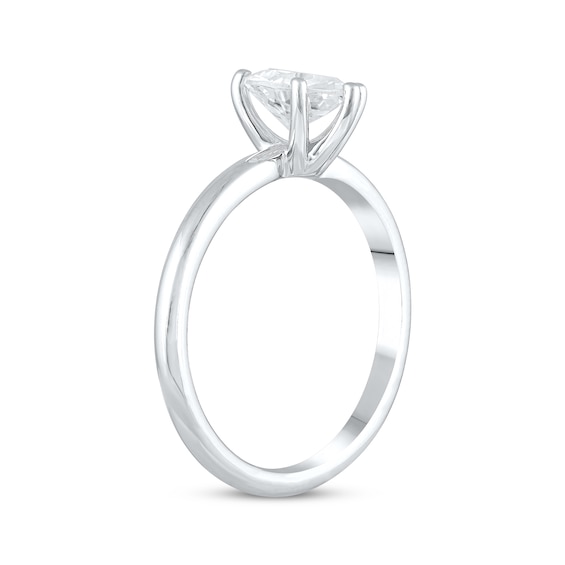 Thumbnail Image 2 of Lab-Grown Diamonds Heart-Shaped Solitaire Ring 1 ct tw 14K White Gold (F/SI2)
