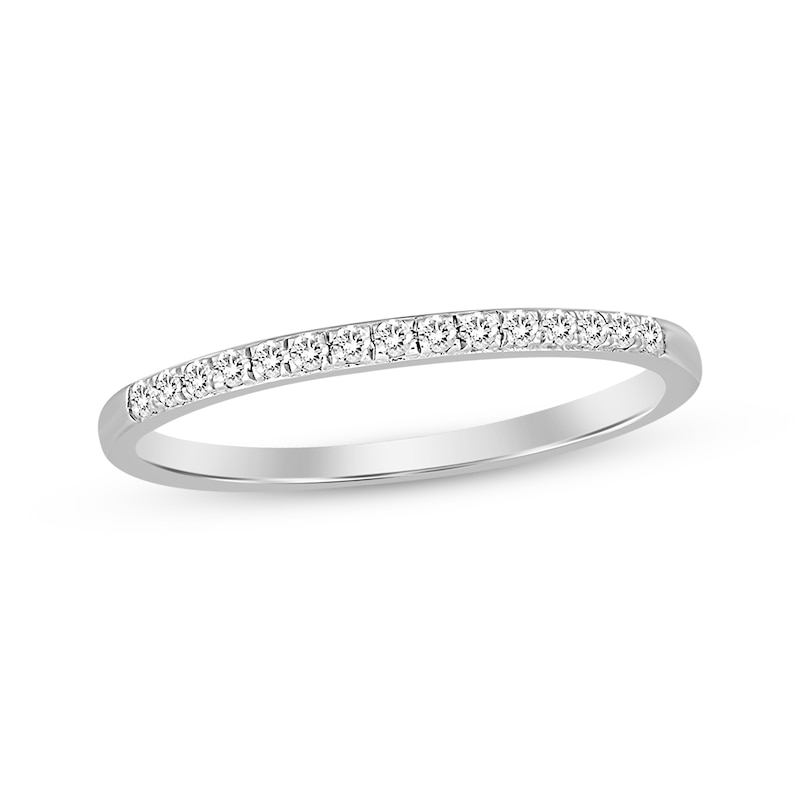 Main Image 1 of Now + Forever Diamond Wedding Band 1/10 ct tw 10K White Gold