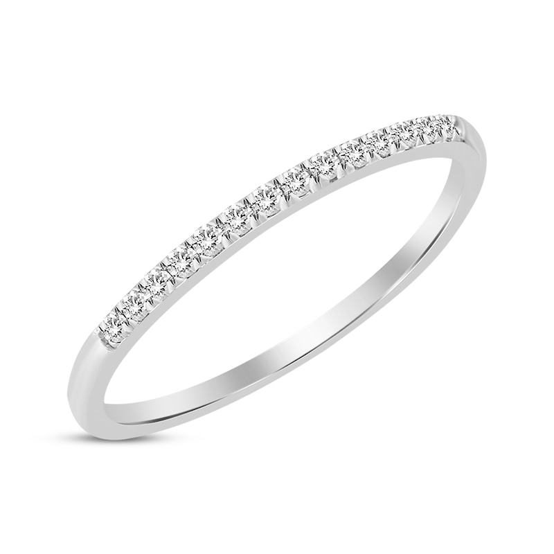 Main Image 2 of Now + Forever Diamond Wedding Band 1/10 ct tw 10K White Gold