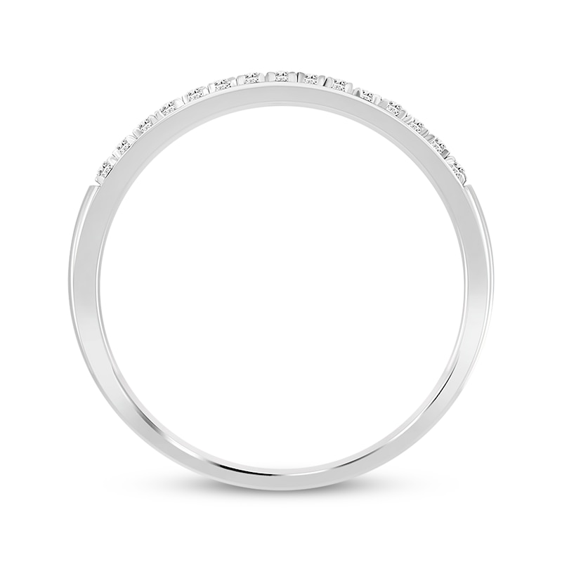Main Image 3 of Now + Forever Diamond Wedding Band 1/10 ct tw 10K White Gold