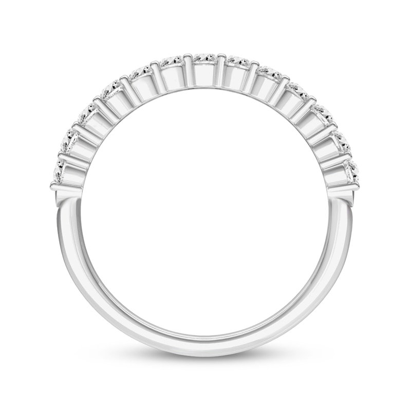 Main Image 3 of Now + Forever Diamond Double-Row Scalloped Wedding Band 1/2 ct tw 14K White Gold