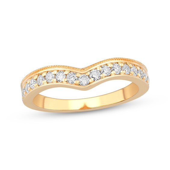 Diamond Contour Anniversary Band 3/8 ct tw 14K Yellow Gold