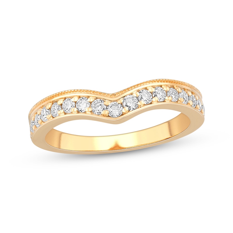 Main Image 1 of Diamond Contour Anniversary Band 3/8 ct tw 14K Yellow Gold