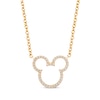 Thumbnail Image 0 of Disney Treasures Mickey Mouse Diamond Necklace 1/6 ct tw 10K Yellow Gold 18"