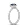Thumbnail Image 1 of Neil Lane Oval-Cut Natural Blue Sapphire & Diamond Engagement Ring 1/2 ct tw 14K White Gold