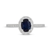 Thumbnail Image 6 of Neil Lane Oval-Cut Natural Blue Sapphire & Diamond Engagement Ring 1/2 ct tw 14K White Gold