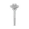 Thumbnail Image 2 of Now + Forever Multi-Diamond Center Elongated Cushion Frame Engagement Ring 5/8 ct tw 14K White Gold