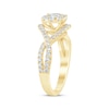 Thumbnail Image 2 of Now + Forever Round-Cut Diamond Halo Engagement Ring 1 ct tw 14K Yellow Gold