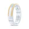 Thumbnail Image 2 of Monique Lhuillier Bliss Men's Diamond Accent Wedding Ring 18K Two-Tone Gold