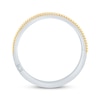 Thumbnail Image 3 of Monique Lhuillier Bliss Men's Diamond Accent Wedding Ring 18K Two-Tone Gold
