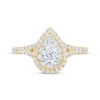 Thumbnail Image 3 of Now + Forever Pear-Shaped Diamond Double Frame Engagement Ring 1 ct tw 14K Yellow Gold