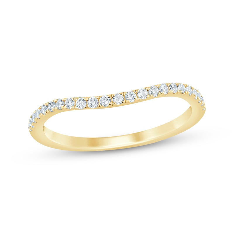 Main Image 1 of Now + Forever Diamond Contour Wedding Ring 1/5 ct tw 14K Yellow Gold