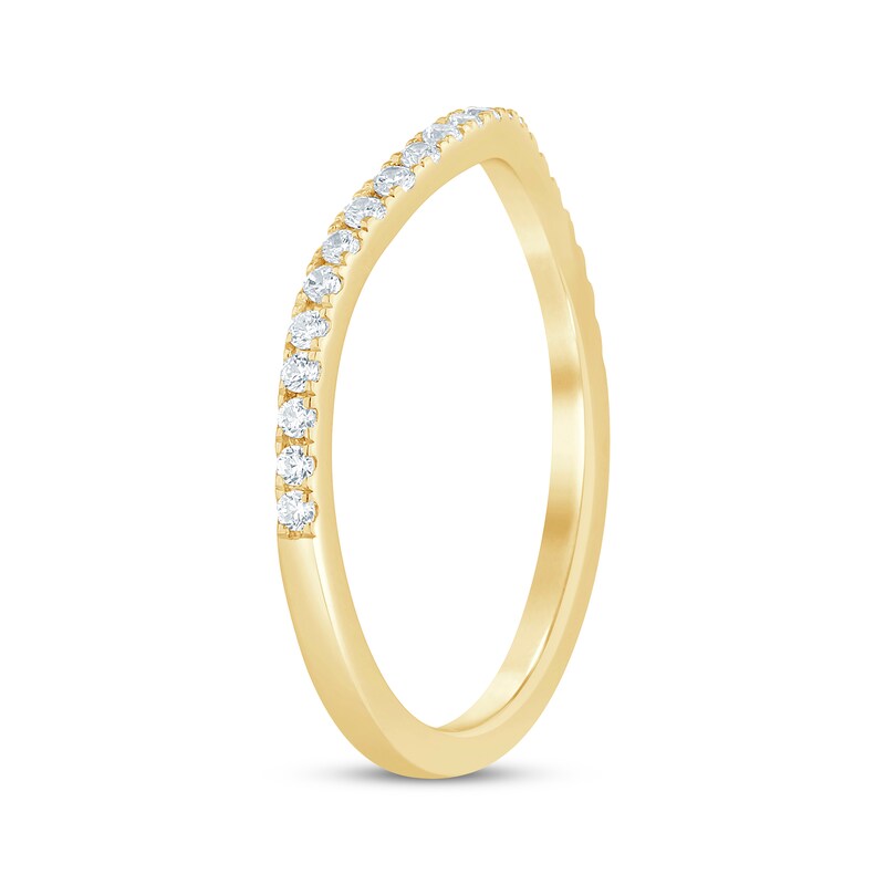 Main Image 2 of Now + Forever Diamond Contour Wedding Ring 1/5 ct tw 14K Yellow Gold