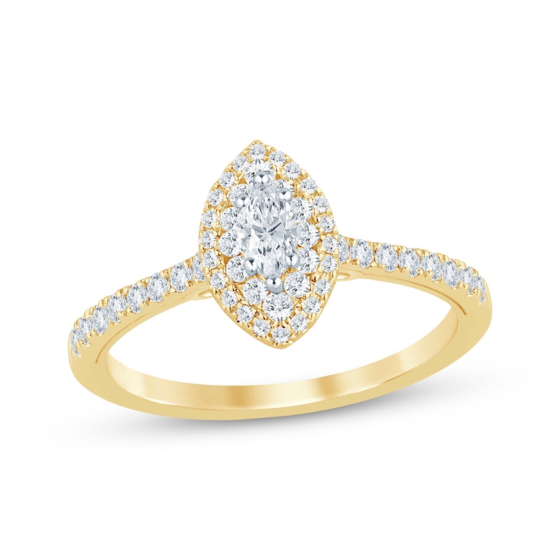 Main Image 1 of Now + Forever Marquise-Cut Diamond Engagement Ring 1/2 ct tw 14K Yellow Gold