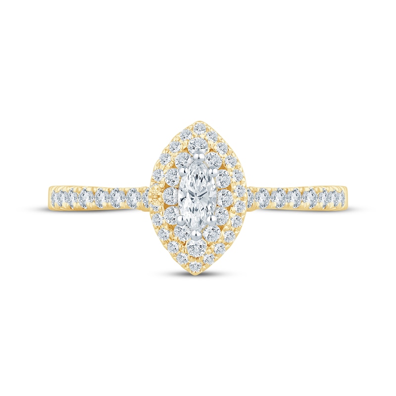 Main Image 3 of Now + Forever Marquise-Cut Diamond Engagement Ring 1/2 ct tw 14K Yellow Gold