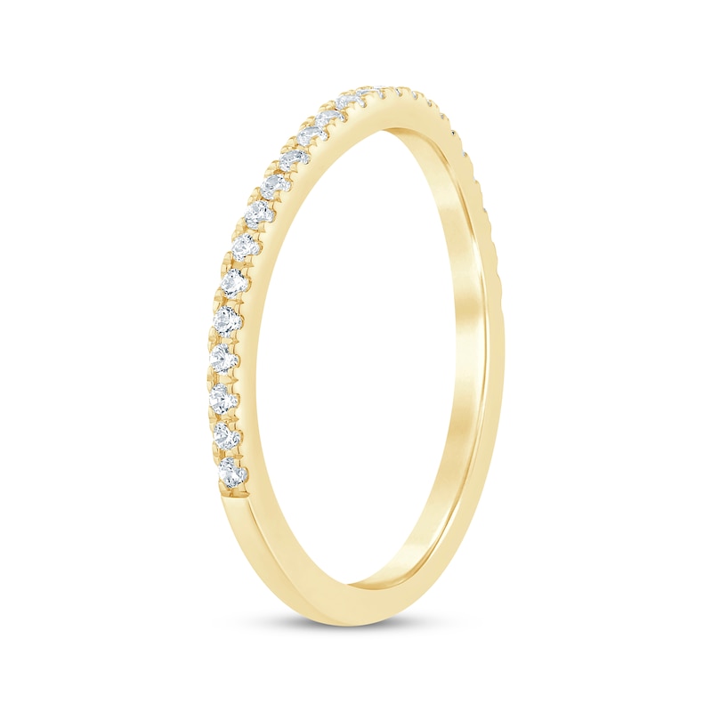 Main Image 2 of Now + Forever Diamond Curved Wedding Ring 1/5 ct tw 14K Yellow Gold