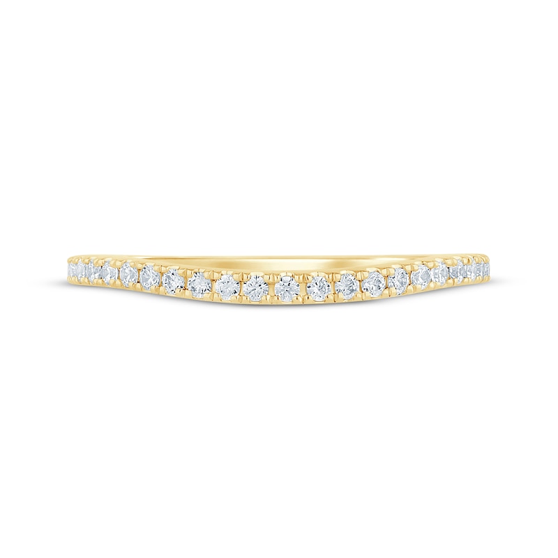 Main Image 3 of Now + Forever Diamond Curved Wedding Ring 1/5 ct tw 14K Yellow Gold