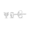 Thumbnail Image 1 of Diamond Solitaire Heart-Shaped Stud Earrings 1/8 ct tw Sterling Silver (J/I3)